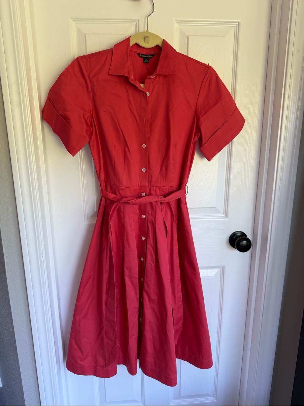 Brooks Brothers Coral Shirt Dress 100% Cotton
